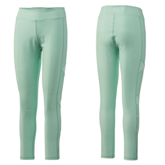 HUK Reel On Leggings Beach Glass Green sz M Pockets Mesh Inserts Yoga Fishing - Picture 1 of 9